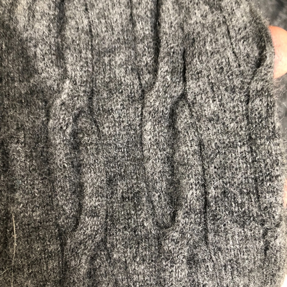 Talbots Dk Gray Cashmere Cable Knit Sweater View 5